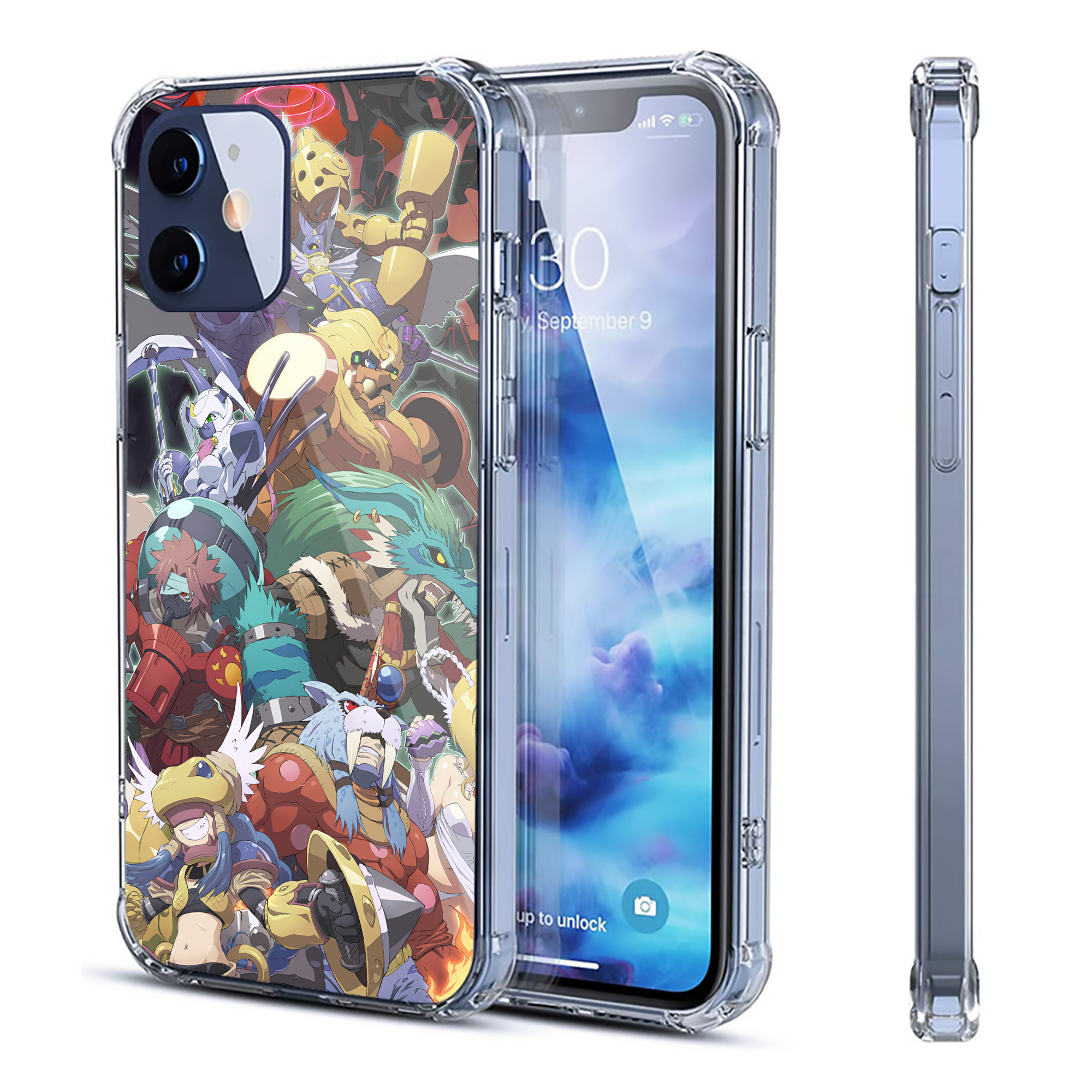 （画像用） Digimon デジタルモンスター/デジモン 【iPhone 12シリーズ対応】透明スマホケース（クリアソフトケース）